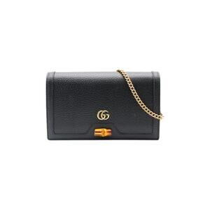 Gucci Diana Mini Chain Crossbody Bag In Black
